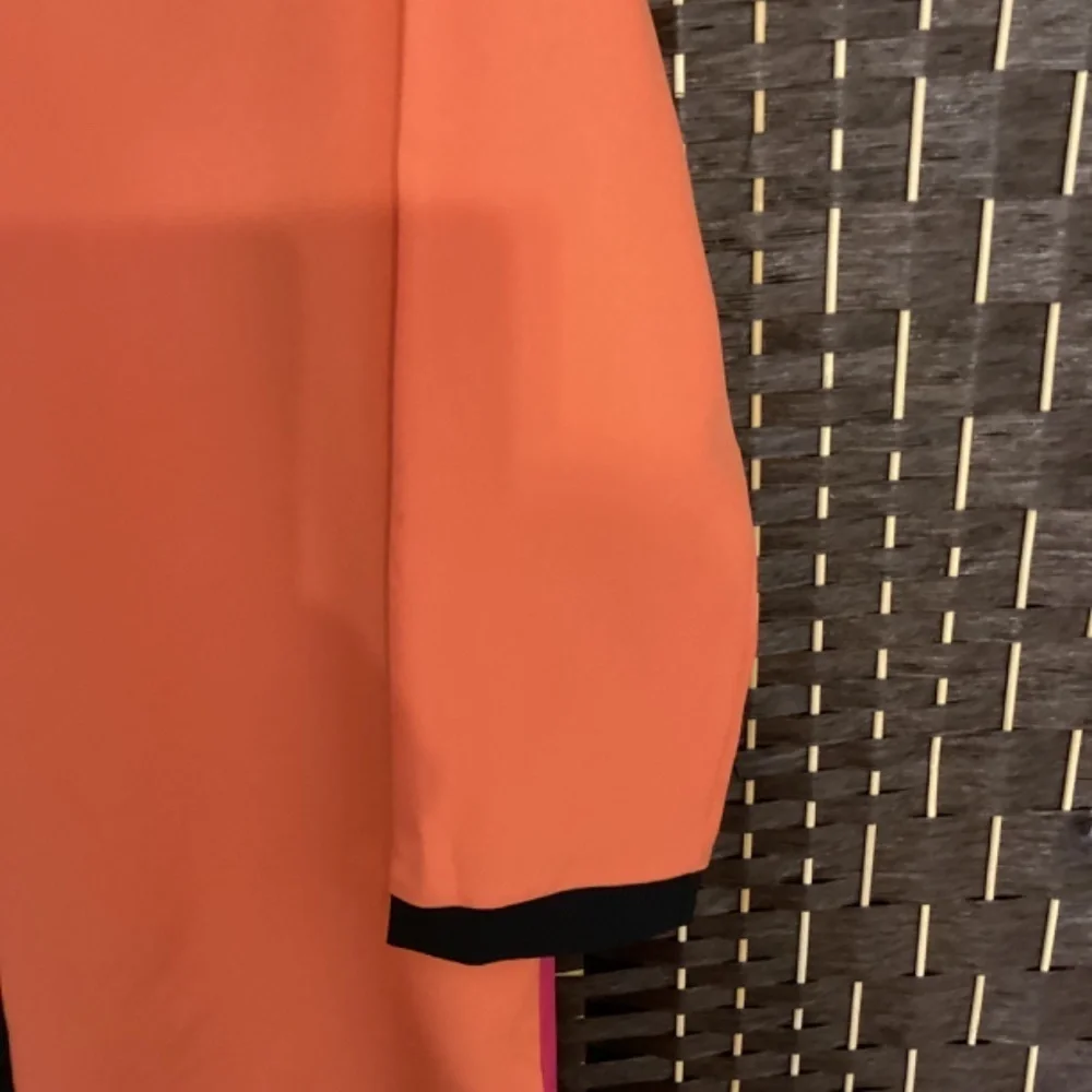 V-Neck Knee Long Sleeve Dress ( Multicolor)